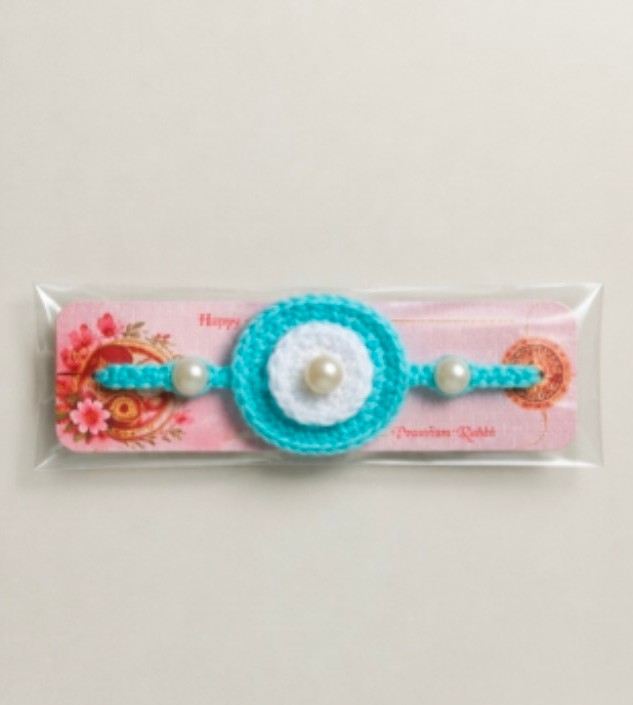 Aqua, white rakhi 2