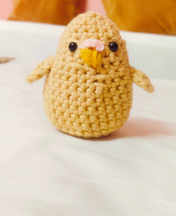 Beige duck pushie
