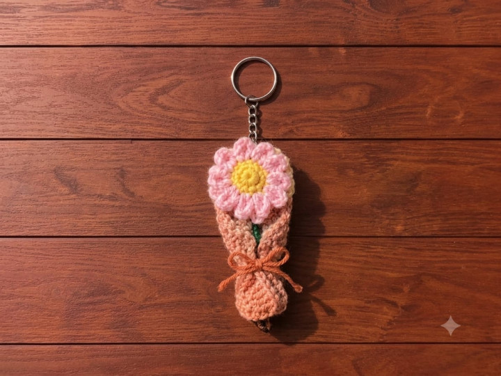 Bouquet keychain 