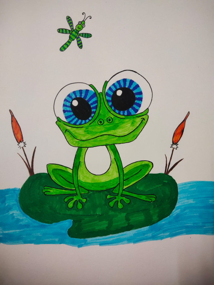Froggy on the Lily pond