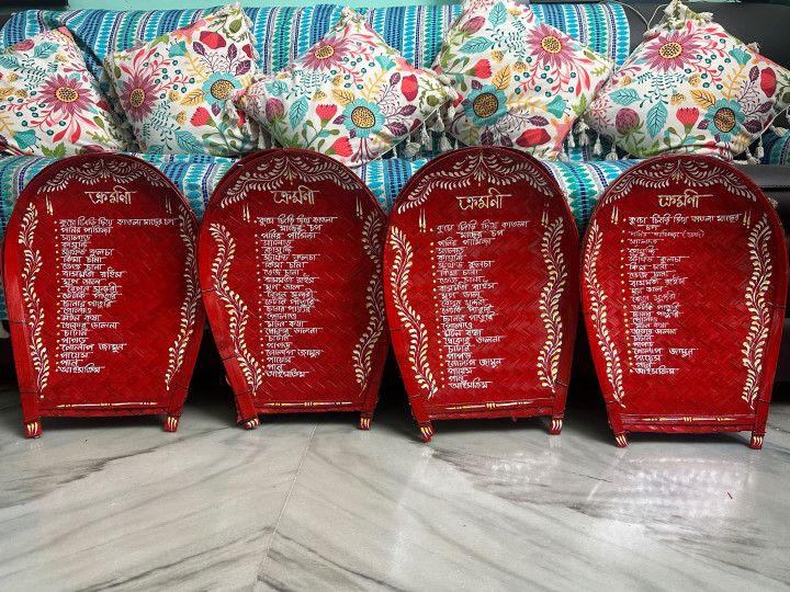 Hand painted kulo menu card