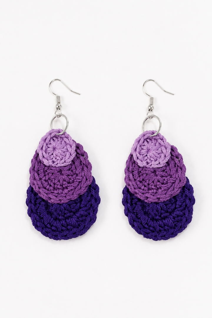 Handmade Crochet Dangle Earrings