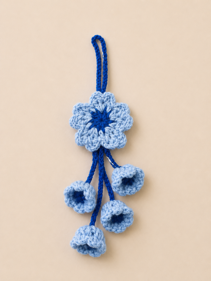 Handmade Crochet Floral Bag Charm