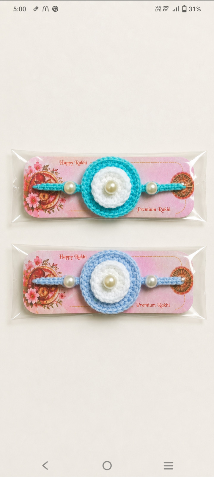 Pair of rakhis 