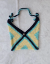 Aqua Crochet Tote Bag