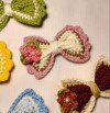 Crochet embroidery Hair clips 