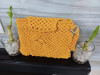 Sunflower Bloom Macrame Clutch 